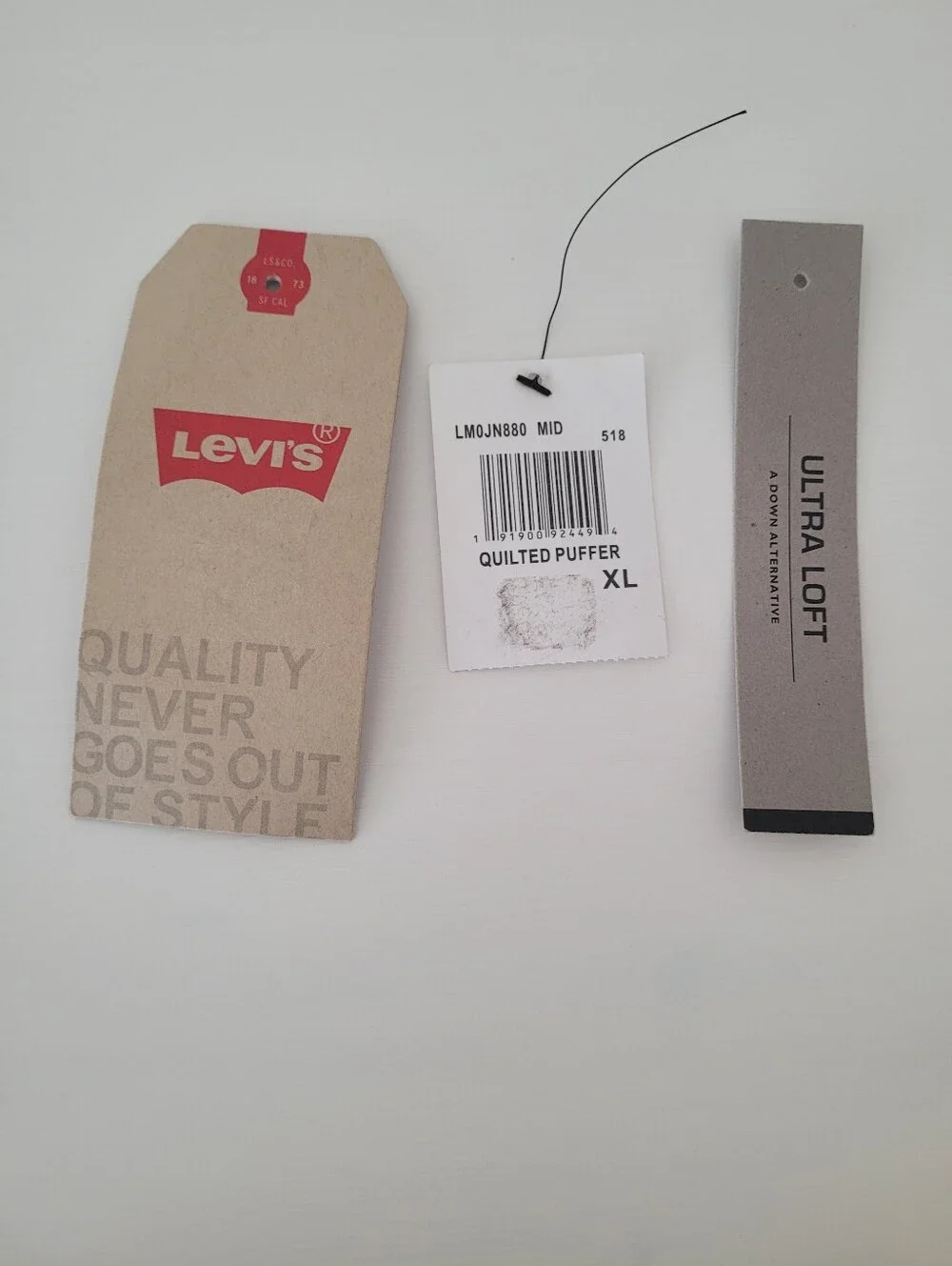 Levi's Navy Quilted Puffer Jacket with Badge